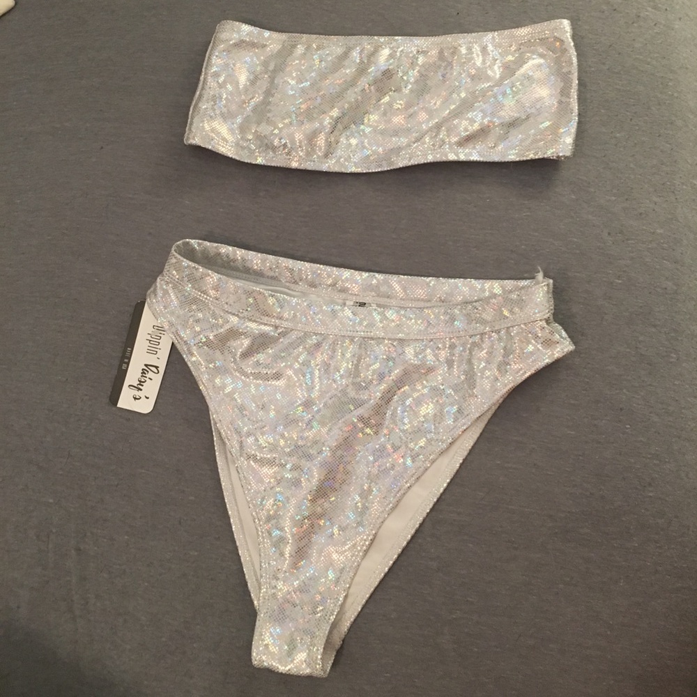 High waisted Glitter bikini